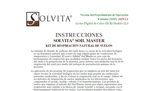 Solvita Soil Master Manual